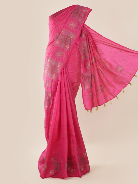 

Pothys Magenta Woven Design Saree