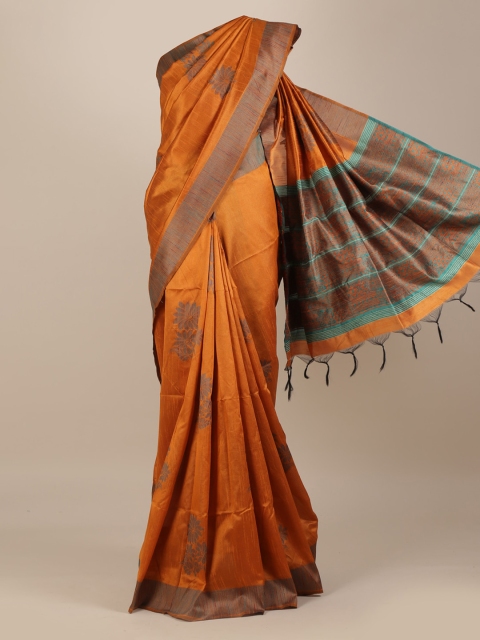 

Pothys Mustard Woven Design Saree