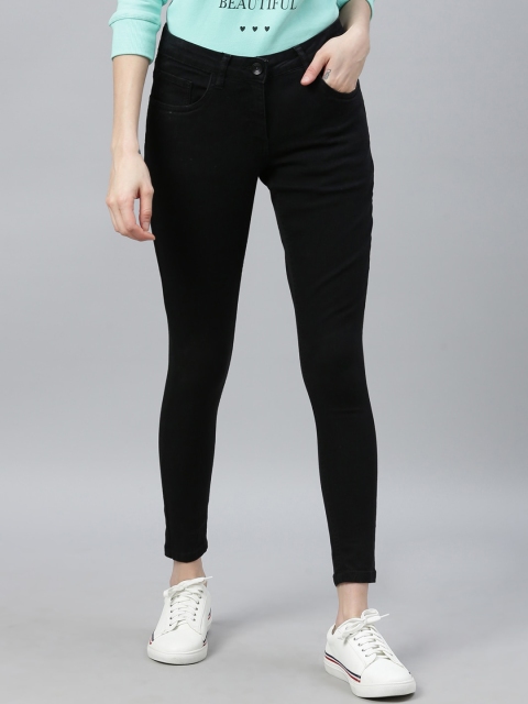 

Park Avenue Woman Women Black Skinny Fit Mid-Rise Clean Look Jeans