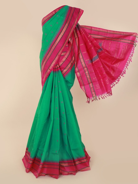 

Pothys Green & Pink Pure Silk Woven Design Kanjeevaram Saree