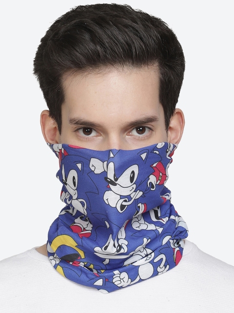 

Free Authority Men Blue & White Sonic Printed Neck Gaiter