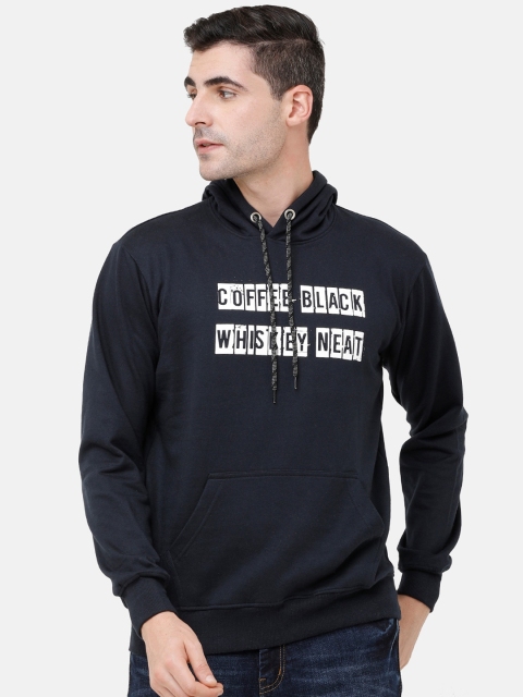 

MADSTO Men Navy Blue Printed Sweatshirt