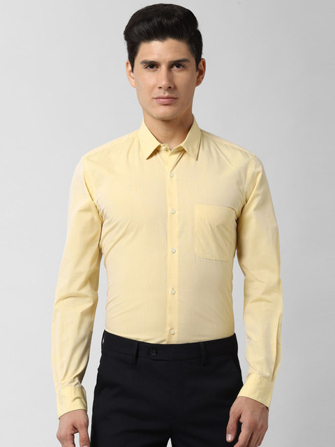 

Peter England Men Yellow Slim Fit Solid Formal Shirt