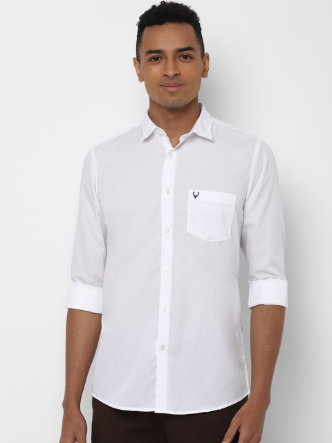 

Allen Solly Men White Slim Fit Solid Casual Shirt