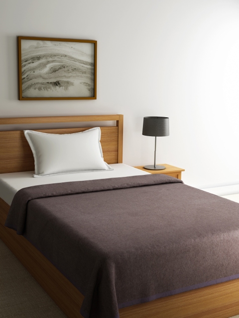 

Raymond Home Taupe Solid 492GSM Woolen Single Bed Blanket