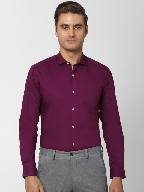 

Peter England Men Purple Slim Fit Solid Formal Shirt