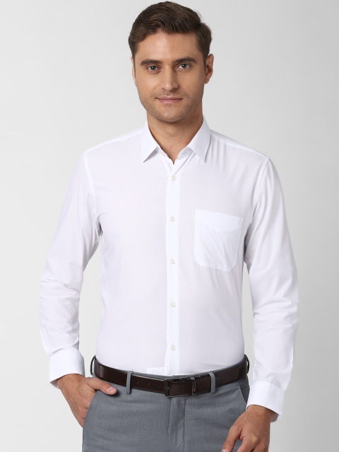

Peter England Men White Slim Fit Self Design Formal Shirt