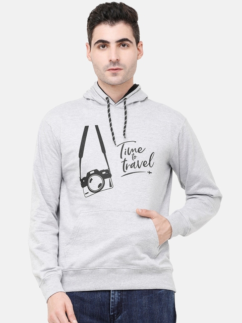 

MADSTO Men Grey Printed Sweatshirt