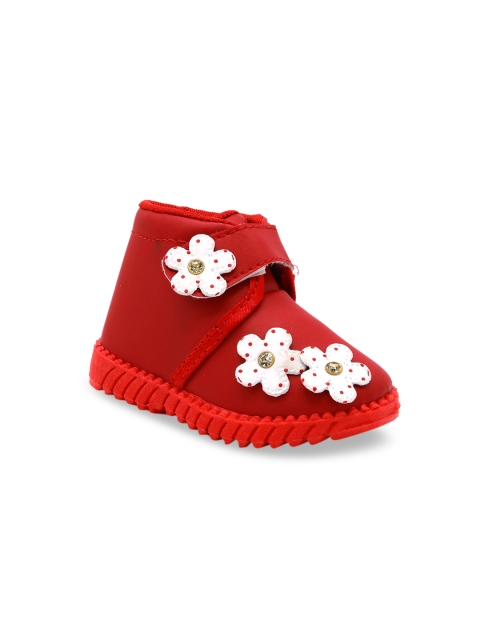 

Jazzy Juniors Girls Red Printed Mesh Mid-Top Sneakers
