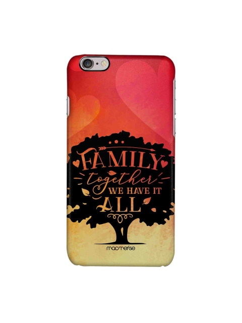 

macmerise Red & Black Macmerise Illustrations Family Is All iPhone 6S Back Case