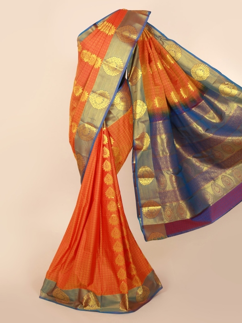

Pothys Orange Art Silk Woven Design Kanjeevaram Saree