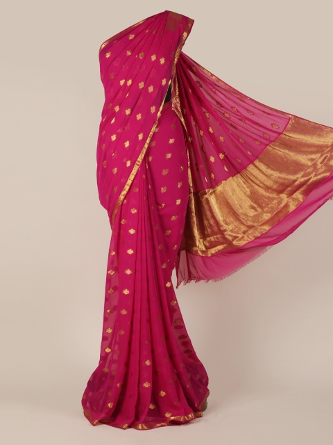 

Pothys Magenta Woven Design Jute Silk Saree