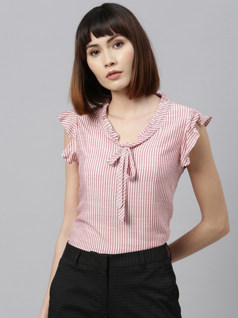 

Park Avenue Woman Women Red Striped Top