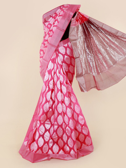 

Pothys Pink Woven Design Silk Cotton Saree