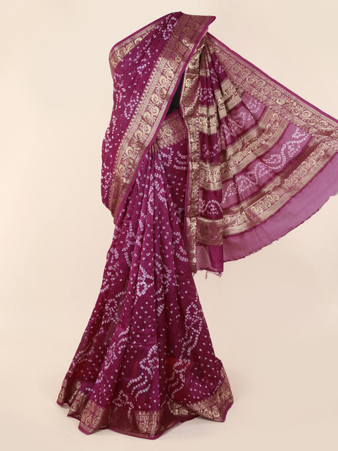 

Pothys Purple Printed Art Silk Saree