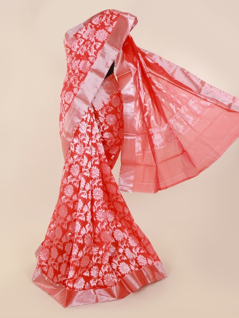 Pothys Pink Woven Design Silk Cotton Saree