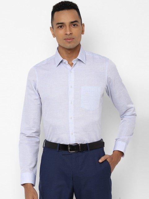 

SIMON CARTER LONDON Men Blue Slim Fit Solid Formal Shirt