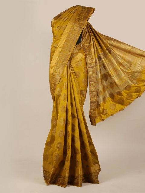 

Pothys Mustard Woven Design Jute Silk Saree