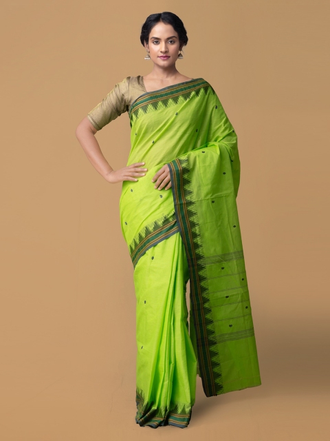 

Unnati Silks Green Woven Design Kanjeevaram Saree