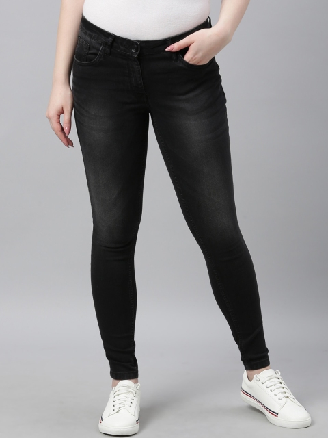 

Park Avenue Woman Women Black Skinny Fit Mid-Rise Clean Look Jeans