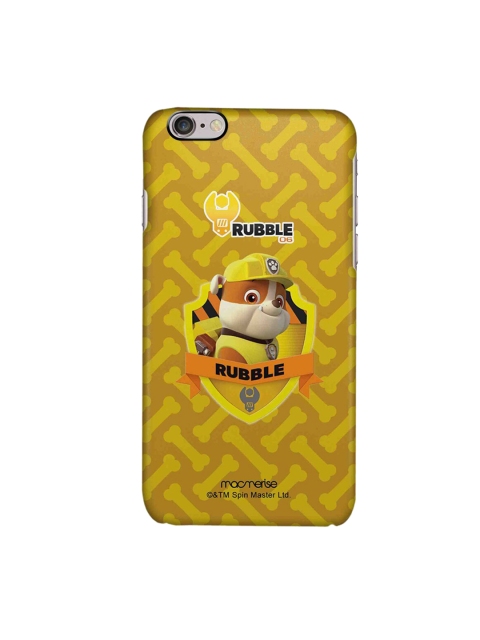 

macmerise Yellow & Orange Rubble Paw Patrol iPhone 6S Paw Patrol Printed Back Cover