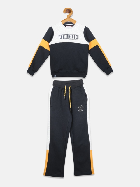 

Monte Carlo Boys Navy Blue & White Colourblocked Tracksuit