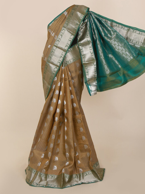 

Pothys Brown Pure Silk Woven Design Kanjeevaram Saree