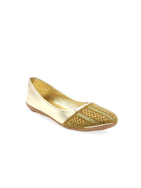 

Jazzy Juniors Girls Gold-Toned Slip-On Sneakers