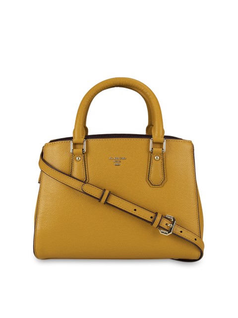 

Da Milano Yellow Solid Handheld Bag