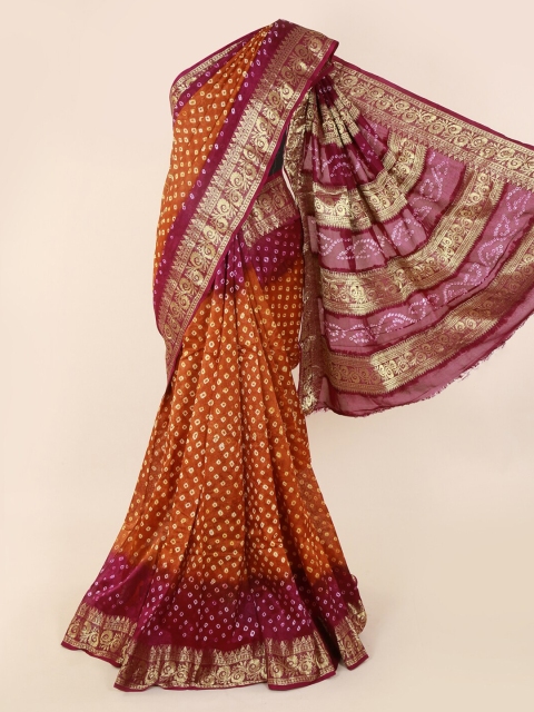 

Pothys Brown & Maroon Art Silk Printed Saree