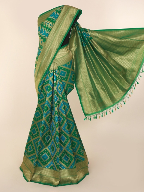 

Pothys Green & Blue Art Silk Woven Design Banarasi Saree