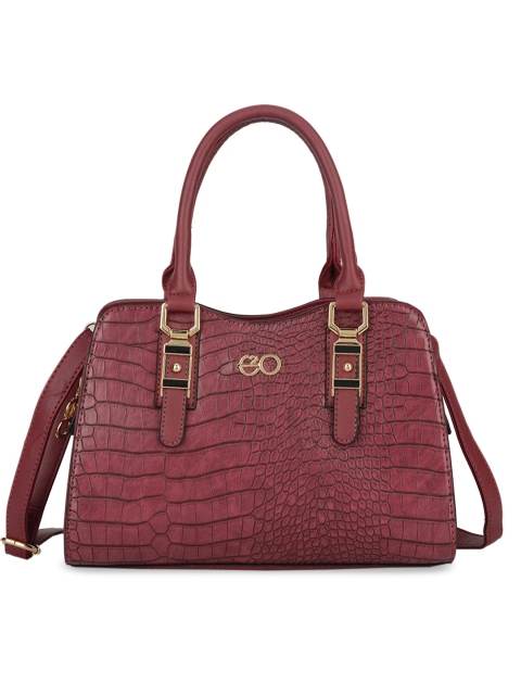 

E2O Maroon Textured Shoulder Bag