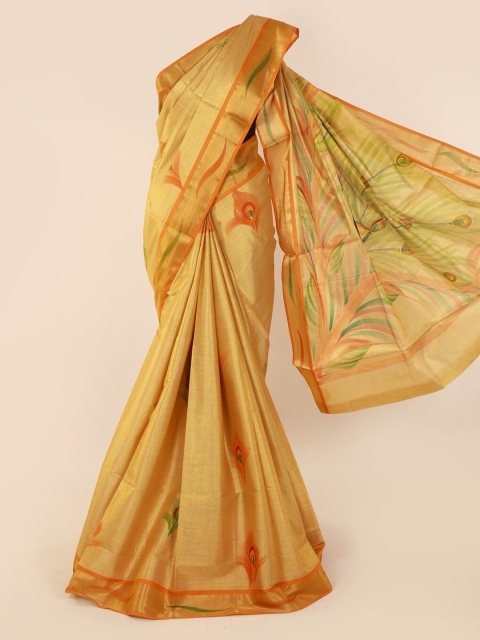 

Pothys Gold-Toned Woven Design Pure Cotton Saree