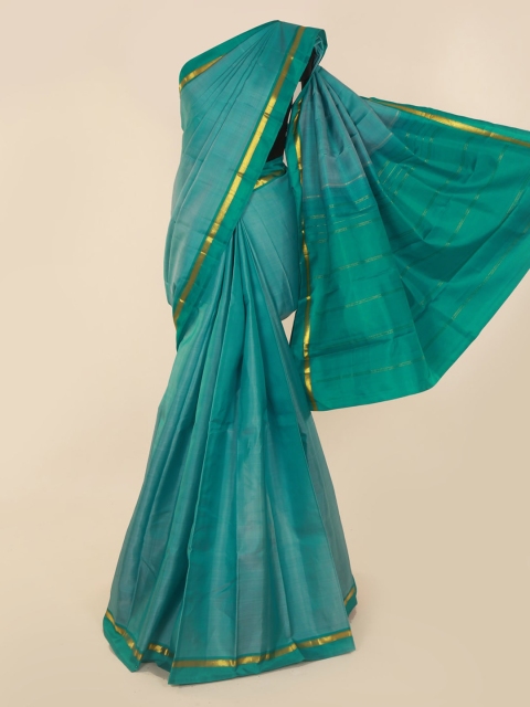 

Pothys Green Pure Silk Solid Kanjeevaram Saree