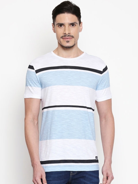 

People Men Blue Colourblocked Round Neck Pure Cotton T-shirt