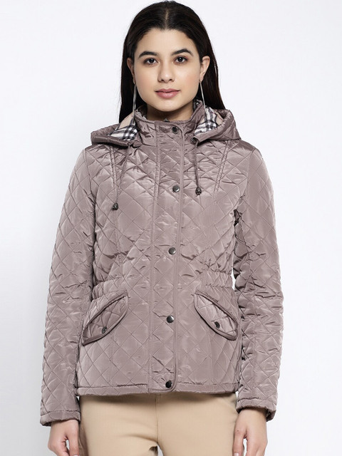 

Global Republic Women Mauve Printed Lightweight Quilted Jacket