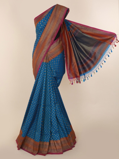

Pothys Blue Woven Design Banarasi Saree