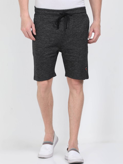 

Masculino Latino Men Black Solid Regular Fit Regular Shorts