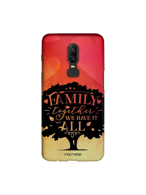 macmerise Red & Black Macmerise Illustrations Family Is All OnePlus 6 Back Case