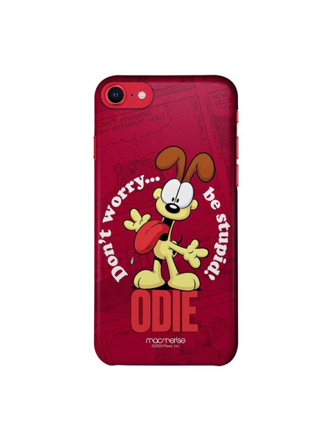 

macmerise Red & Yellow Odie Dont Worry iPhone SE (2020) Garfield Printed Back Cover