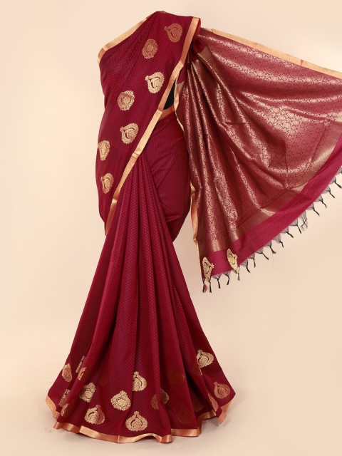 

Pothys Magenta Woven Design Art Silk Saree