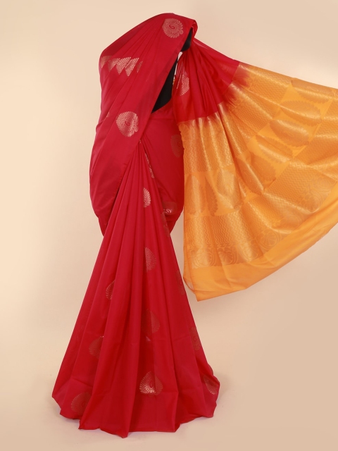 

Pothys Red Woven Design Silk Cotton Saree