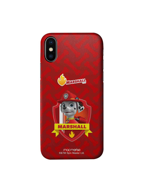 

macmerise Red & Grey Marshall Paw Patrol iPhone X Back Case