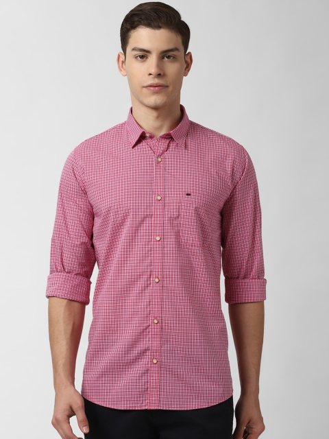 

Peter England Casuals Men Pink Slim Fit Checked Casual Shirt