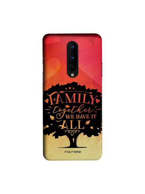 

macmerise Red & Black Macmerise Illustrations Family Is All OnePlus 8 Back Case