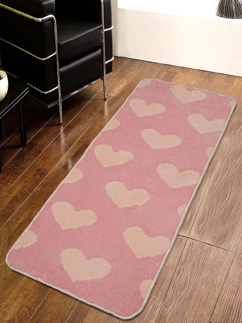 

Saral Home Pink & Beige Solid Antiskid Floor Runner