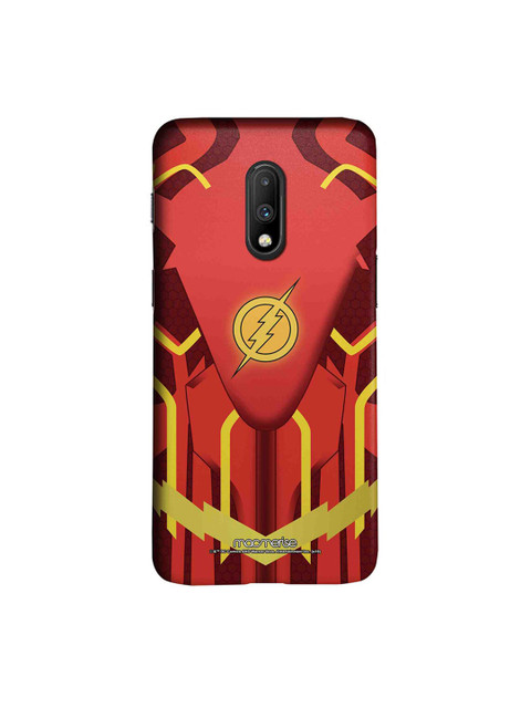 

macmerise Unisex Red & Yellow Suit Up Flash Printed OnePlus Back Case