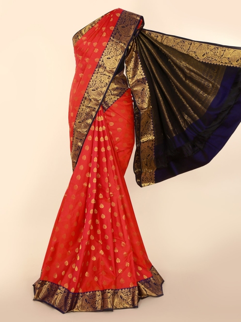 

Pothys Orange Pure Silk Woven Design Kanjeevaram Saree