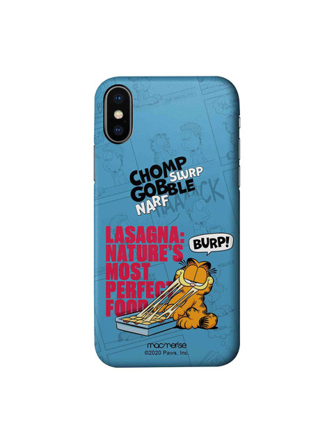 

macmerise Blue & Black Perfect Food Garfield iPhone Xs Back Case
