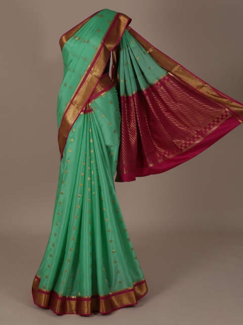 

Pothys Green & Red Pure Silk Woven Design Saree